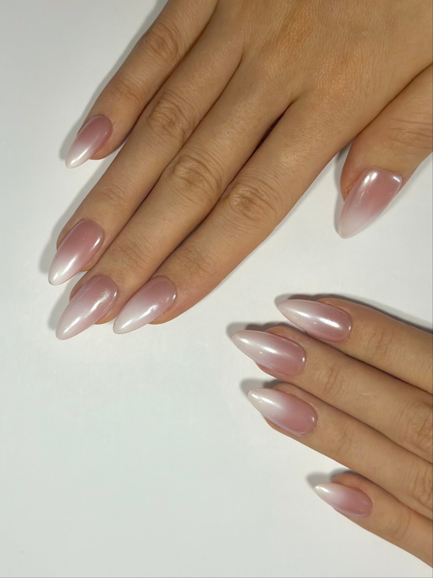 Bridal Nails, Hailey Bieber Glazed Donut Press-on Nails, Press-on Nails for Wedding, Soft Glam Nails | Secure The Nails