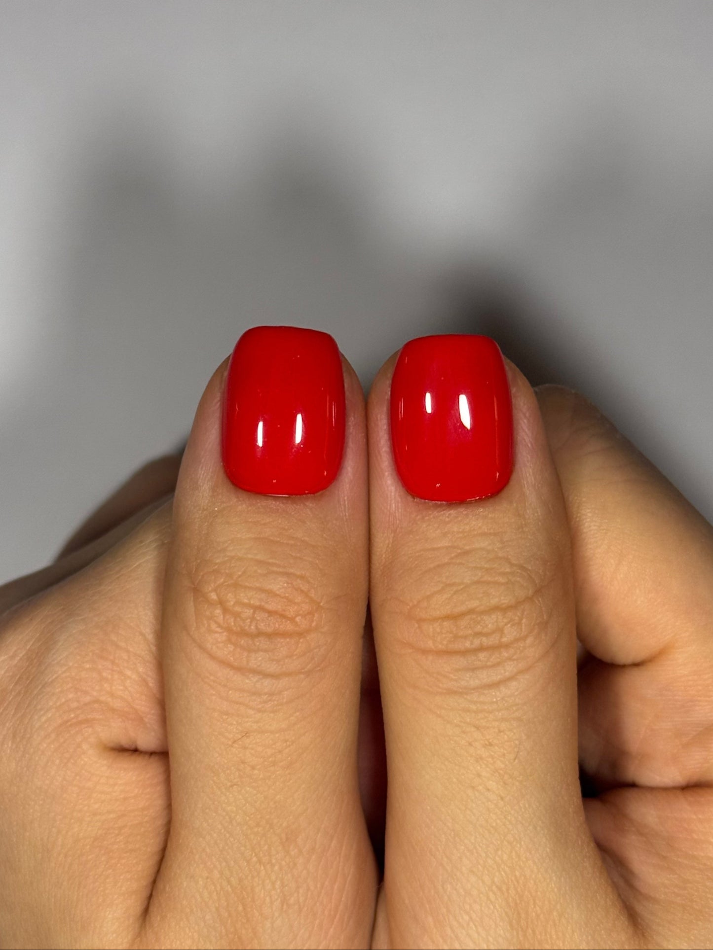 Secure The Nails Classy Elegant Red Short Reusable Press-on Nails for Everyday Wear, Salon Nails, Long-lasting, Easy to Apply