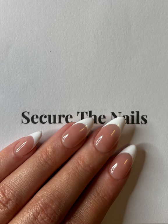 Salon-quality French Tip Press-on Nails for Work, Everyday Nails Soft Glam Clean Girl Soft Girl | Secure The Nails