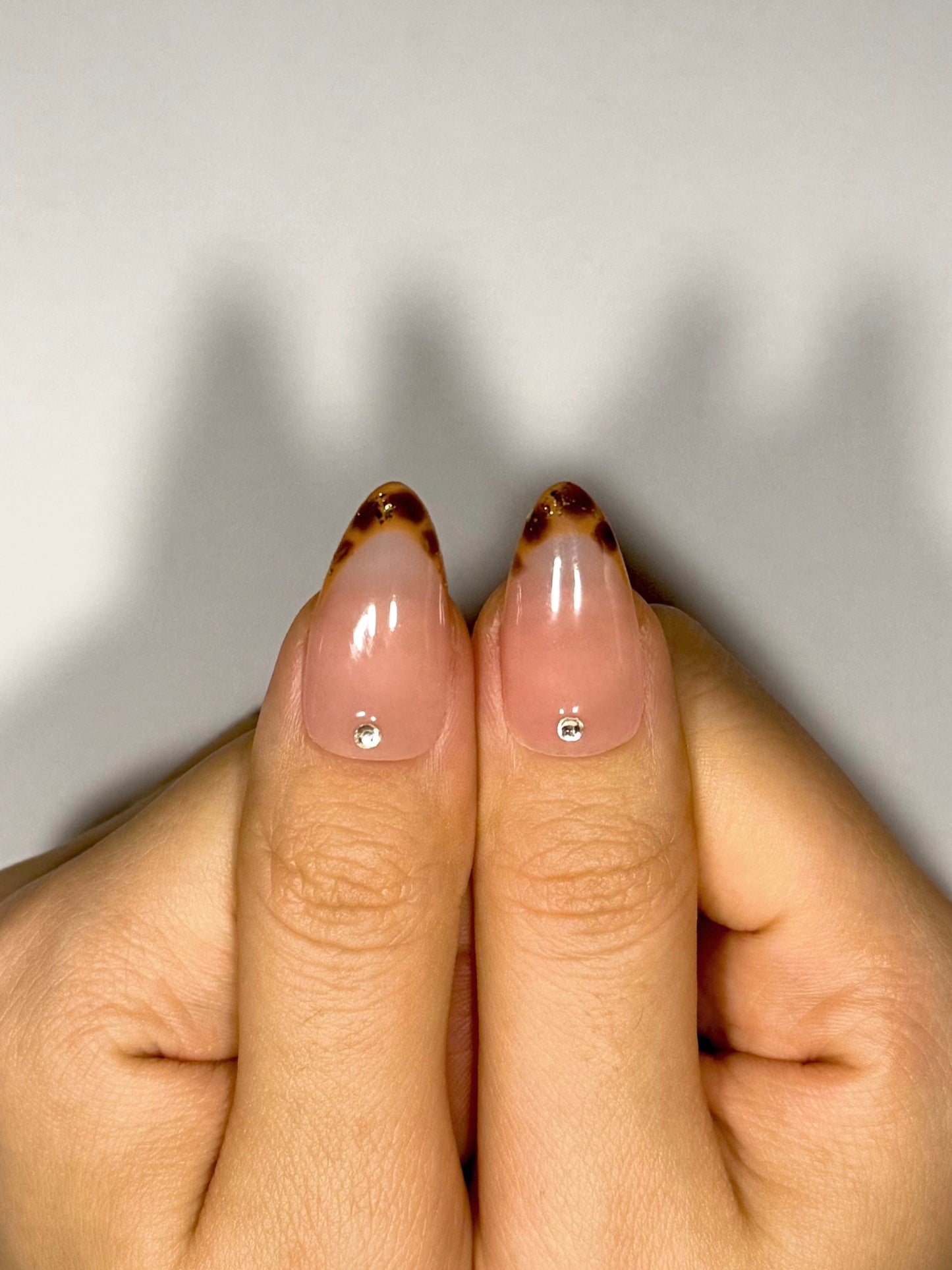 Glossy Leopard Thin Micro French Tip Press-on Nails, Salon-quality and Long-lasting | Secure The Nails