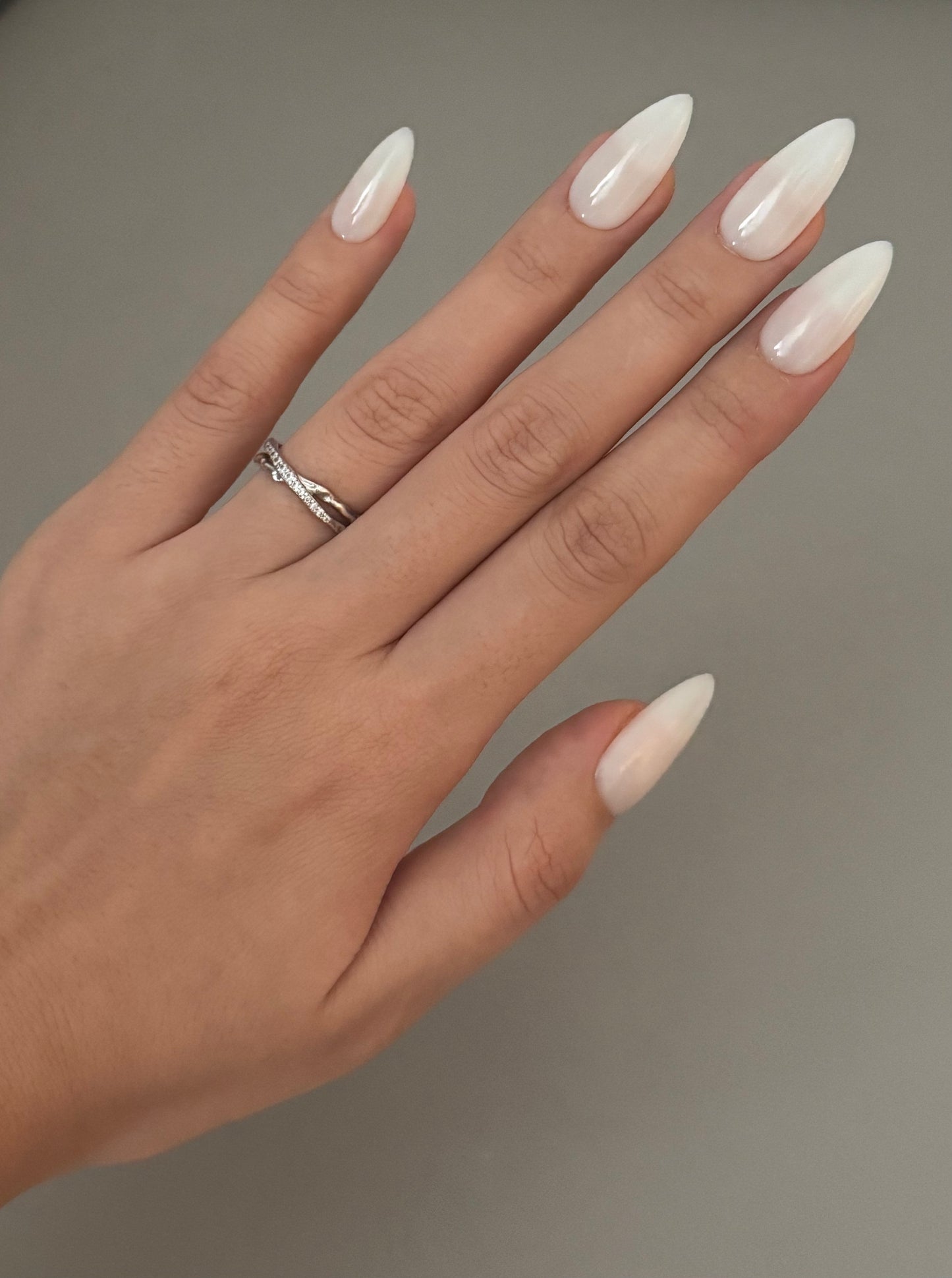 Milky White Almond Press-on Nails, Everyday Nails for Work | Secure The Nails