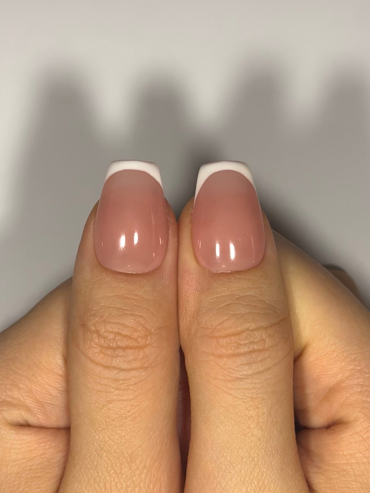 Elegant Classy Coffin Ballerina Clean Girl Soft Nude Thin French Tip Press-on Nails, For Wedding Everyday Birthday, Thick Reusable Salon Quality | Secure The Nails