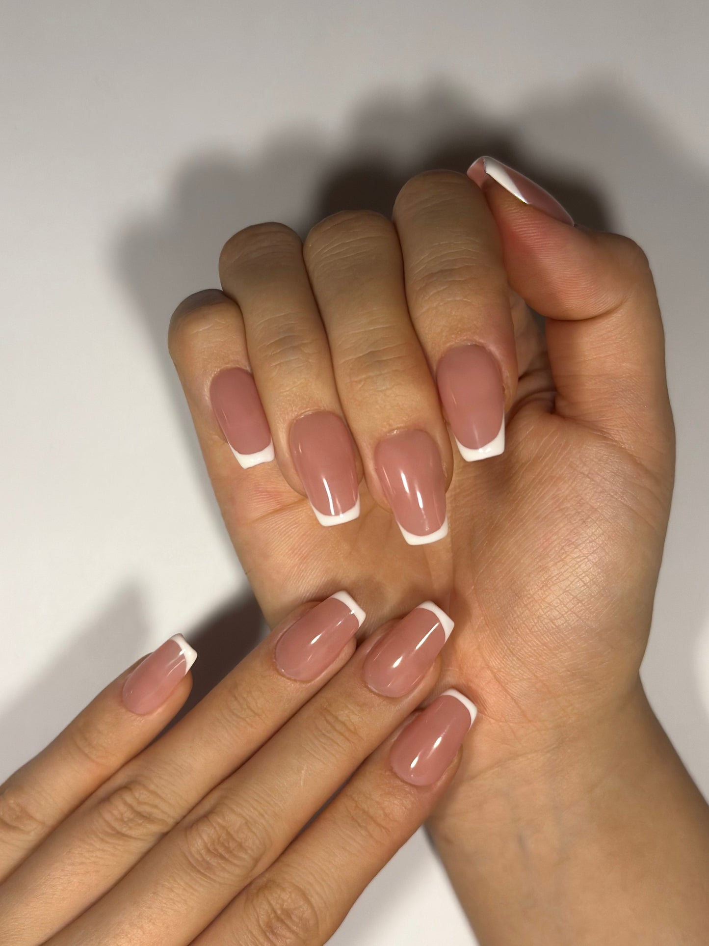 Coffin Ballerina Soft It Clean Girl Nude Classy Micro French Tip Press-on Nails, Thick Reusable Salon Quality | Secure The Nails