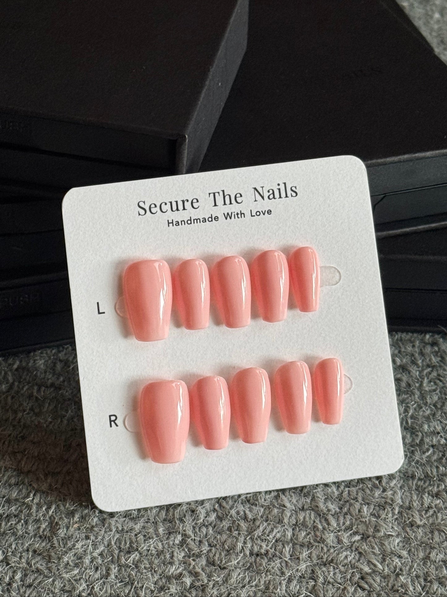 Nude Soft Beige Neutral Pastel Pink Coffin Ballerina Press On Nails, Soft girl princess nails, clean nails, Secure The Nails