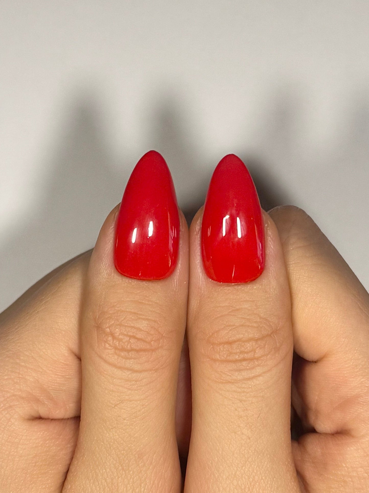 Red Summer Almond Press-on Nails, Everyday Nails for Work | Secure The Nails
