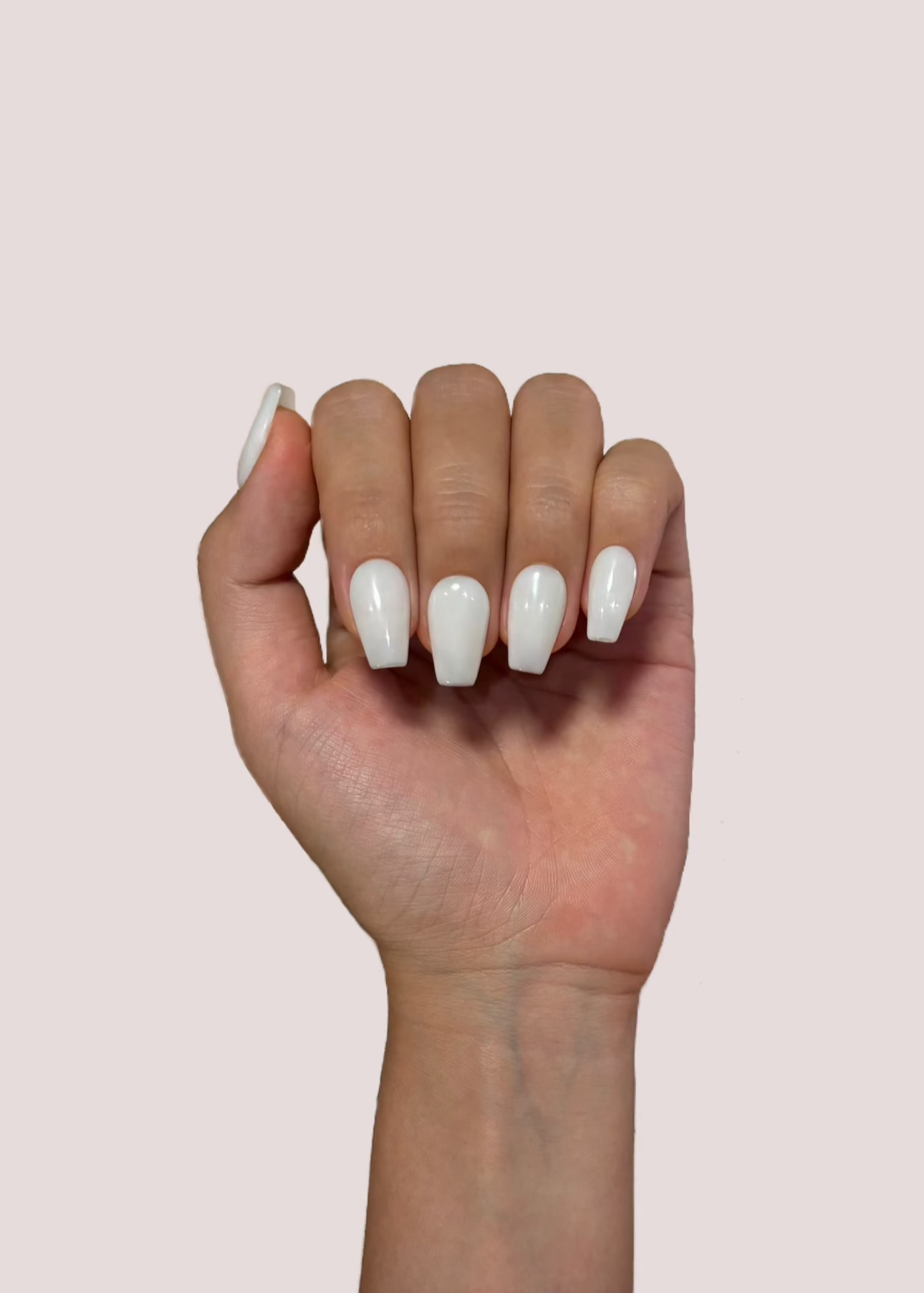 Creamy White Press On Nails