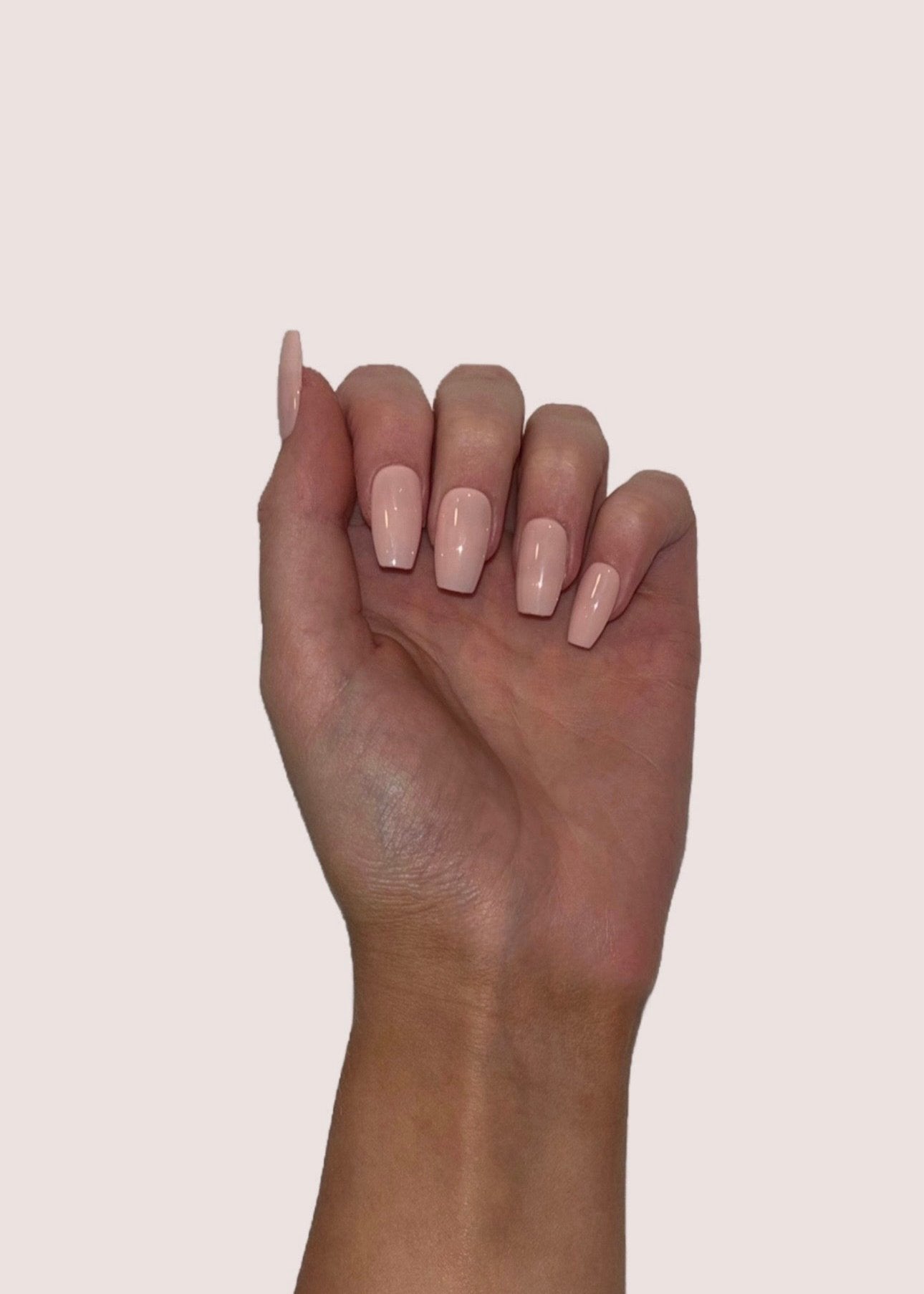 Nude Coffin Ballerina Nails |Press On Nails