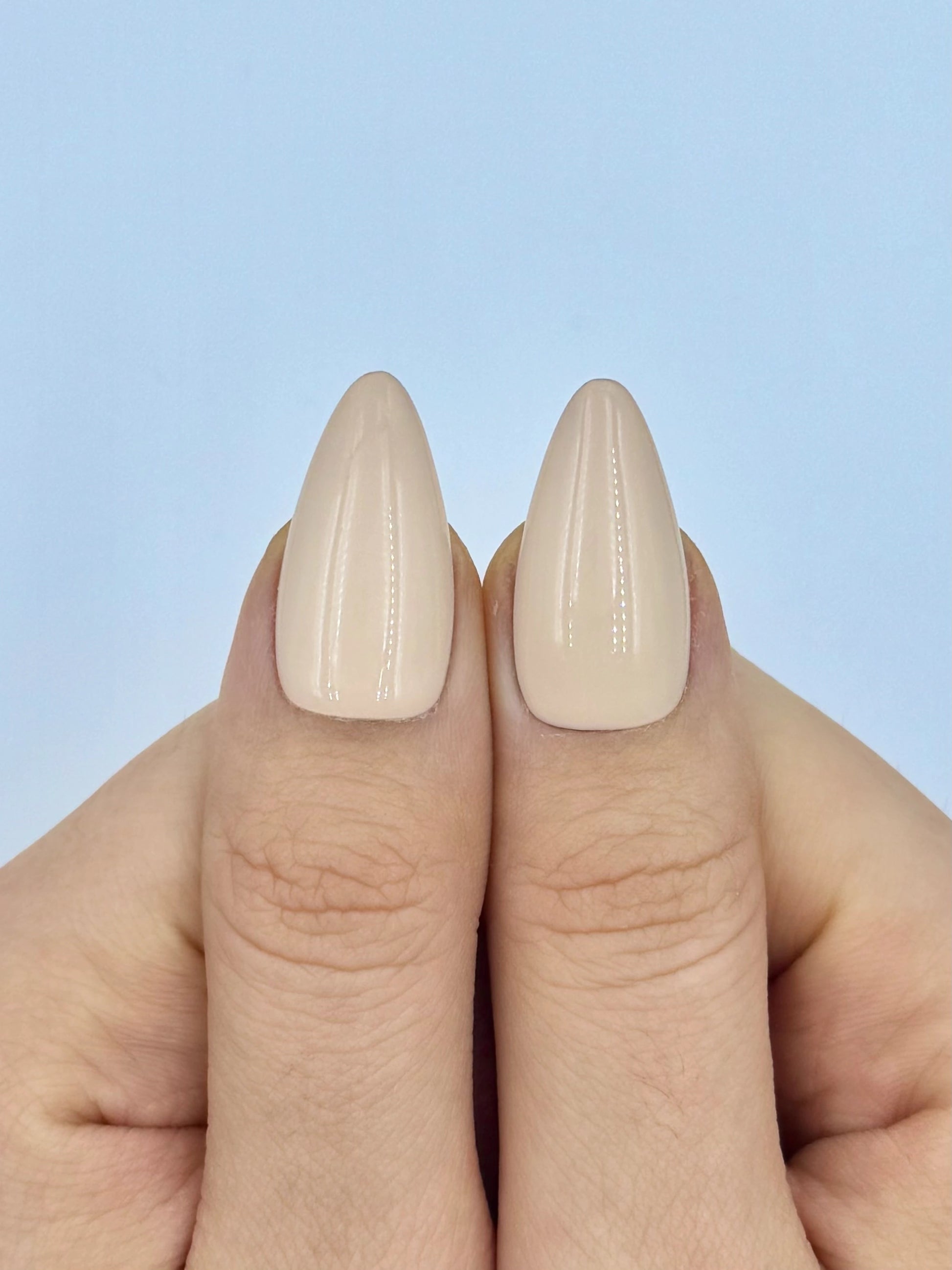 Unique Elegant Red Bottom Heels Inspired Nude Almond Reusable Press-On Nails for Sexy Valentine's and Everyday Soft Glam, Durable Long-Lasting False Nail | Secure The Nails