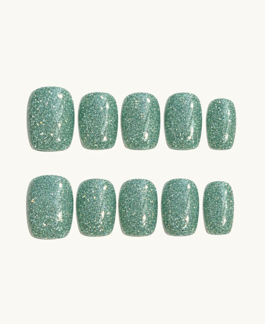 Lakeside press-on nails on a clean background
