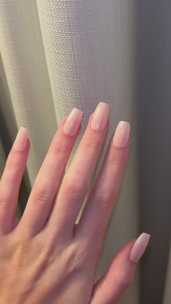 Nude Coffin Ballerina Nails |Press On Nails