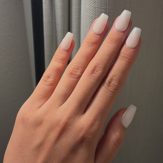 Creamy White Press On Nails