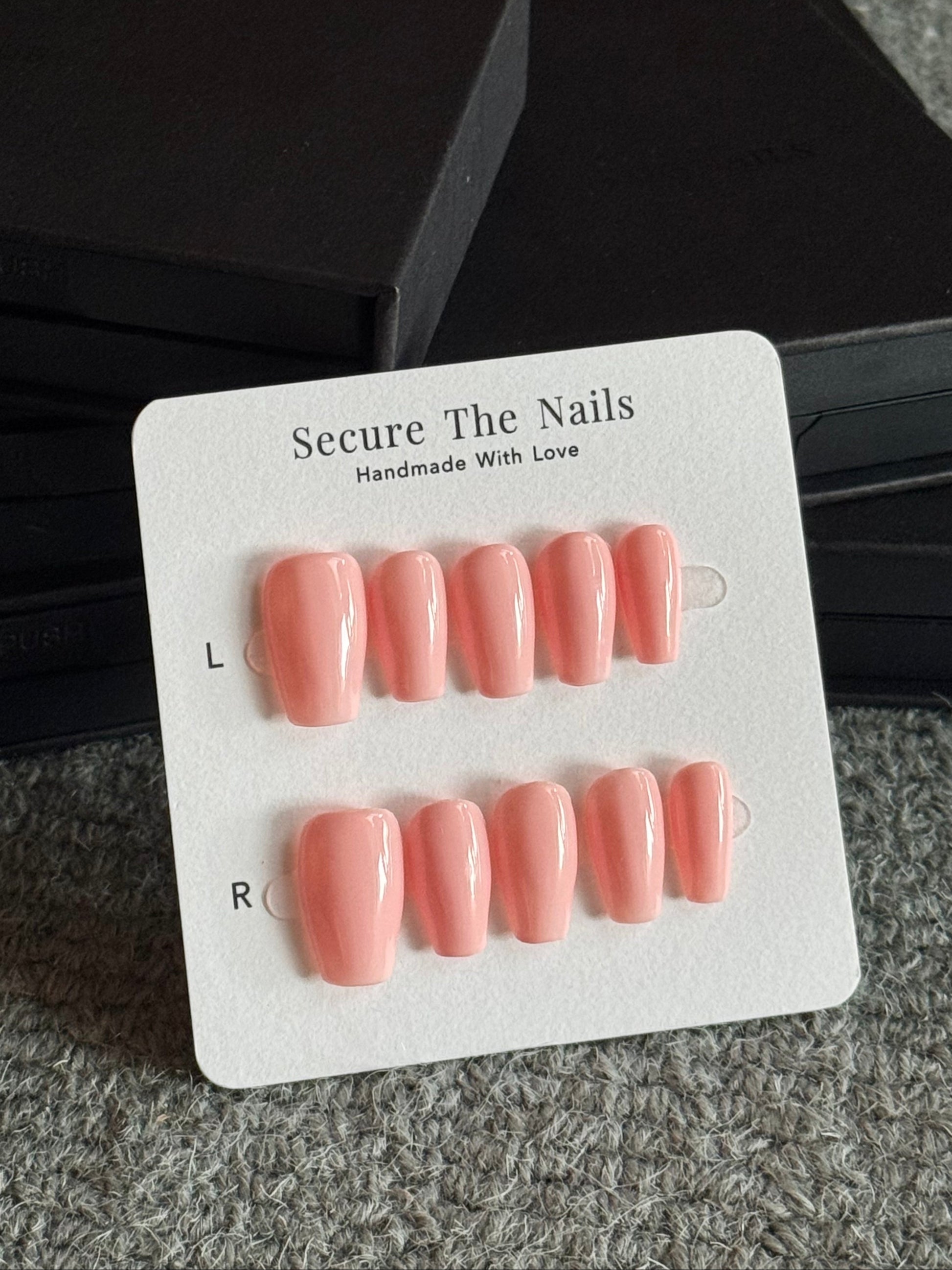 Nude Soft Beige Neutral Pastel Pink Coffin Ballerina Press On Nails, Soft girl princess nails, clean nails, Secure The Nails